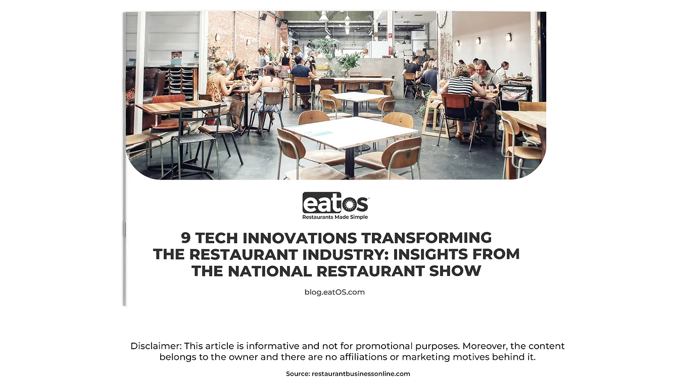 9 Tech Innovations from the National Restaurant Show - eatOS