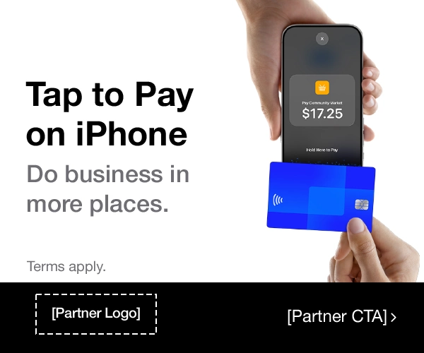 Tap to Pay on iPhone enhanced experience, contactless card to iPhone, from the Apple marketing toolkit.