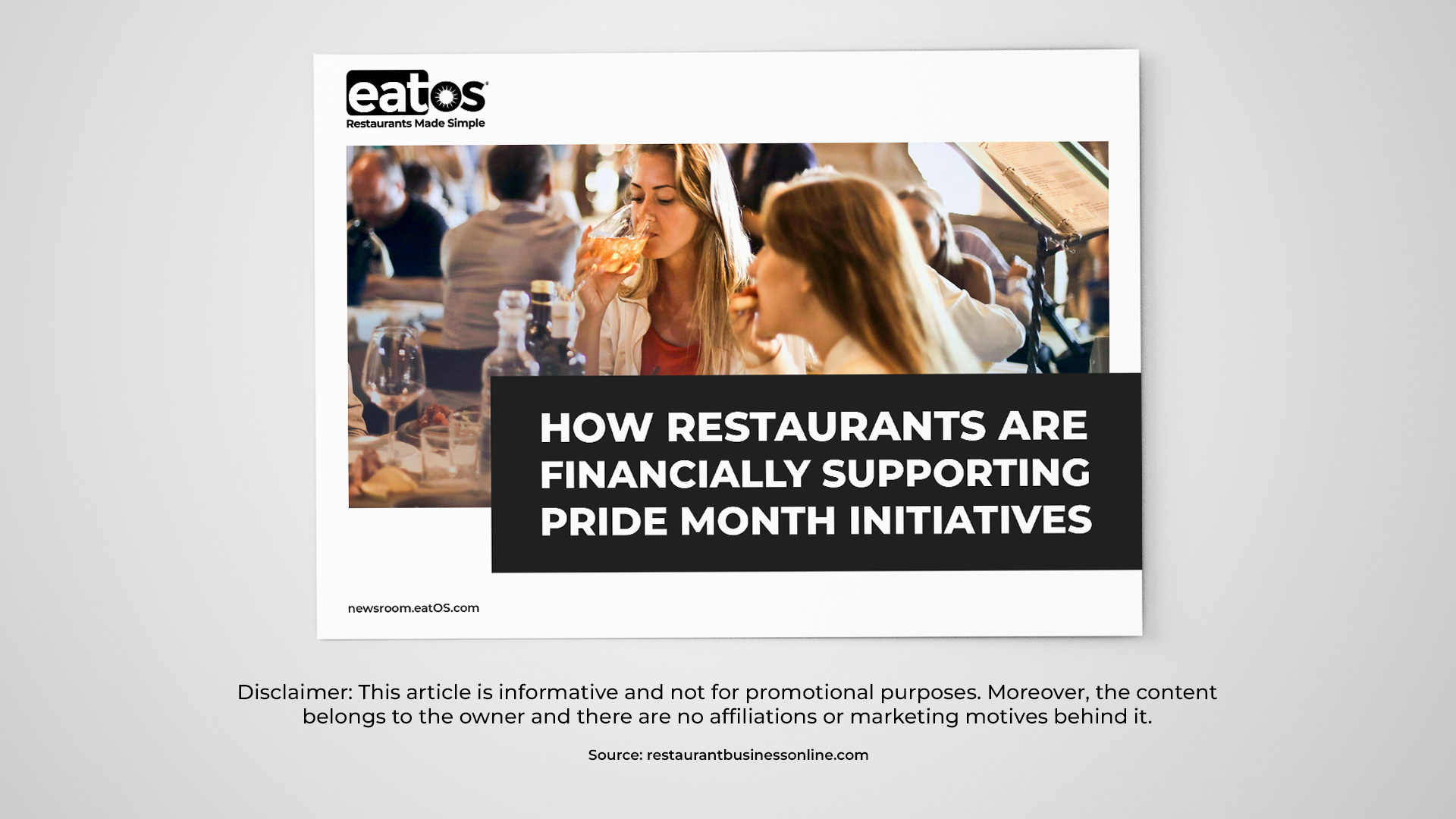 How Restaurants Are Financially Supporting Pride Month Initiatives?