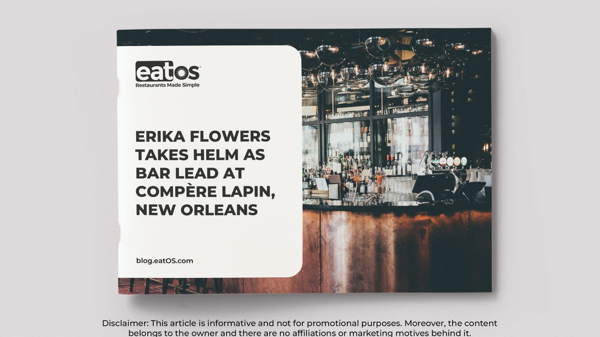 Erika Flowers Leads at Compère Lapin, New Orleans - eatOS